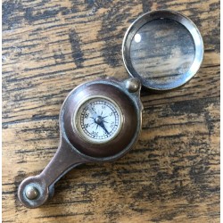 Antique Brass Compass &...